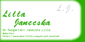 lilla janecska business card